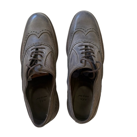 n.d.c. Made by Hand Unisex Wingtip Oxford Shoes Grey Burnished Leather Size 39.5 main image 5
